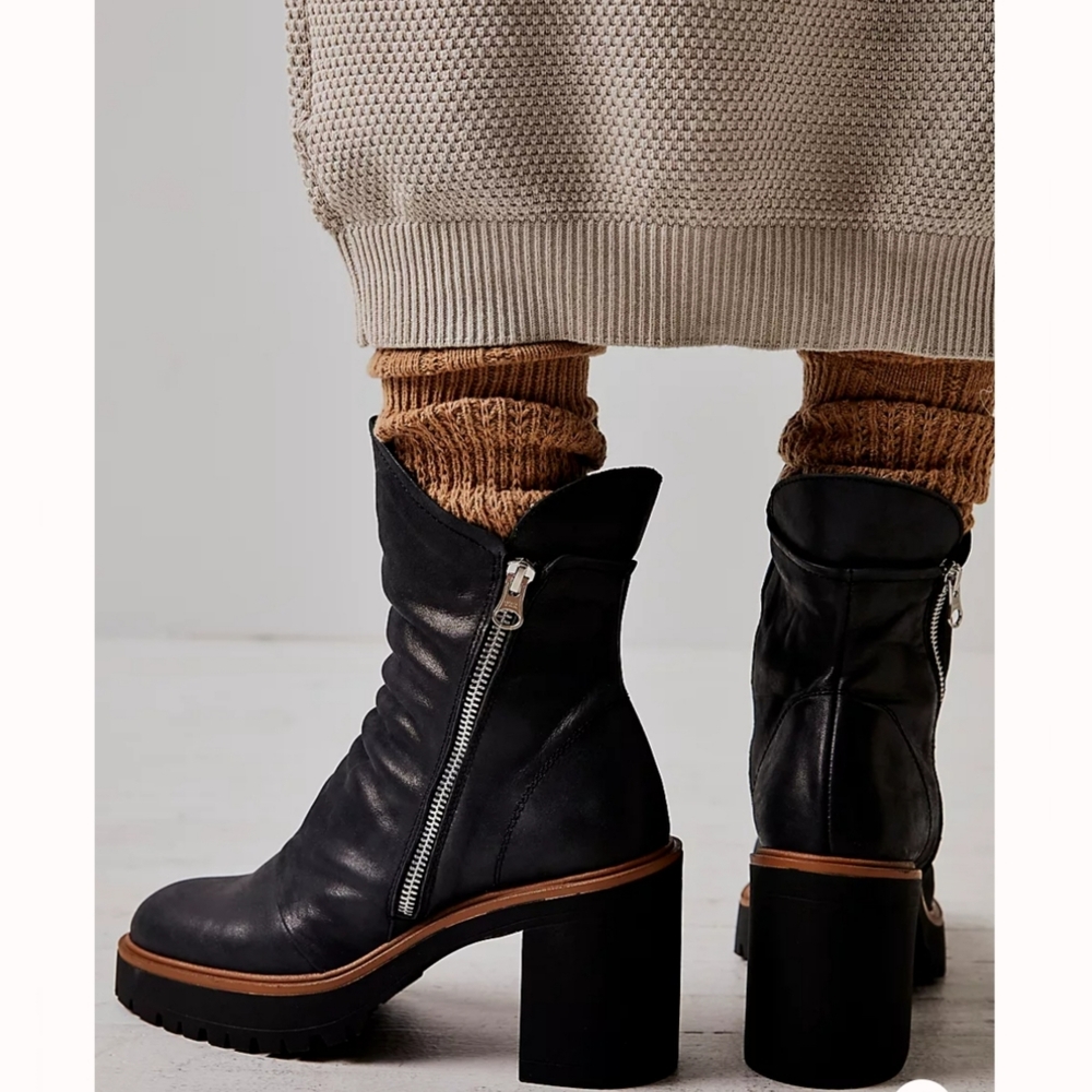 Free People Jack Zip Ankle Boots Size 10 - Picture 2 of 9